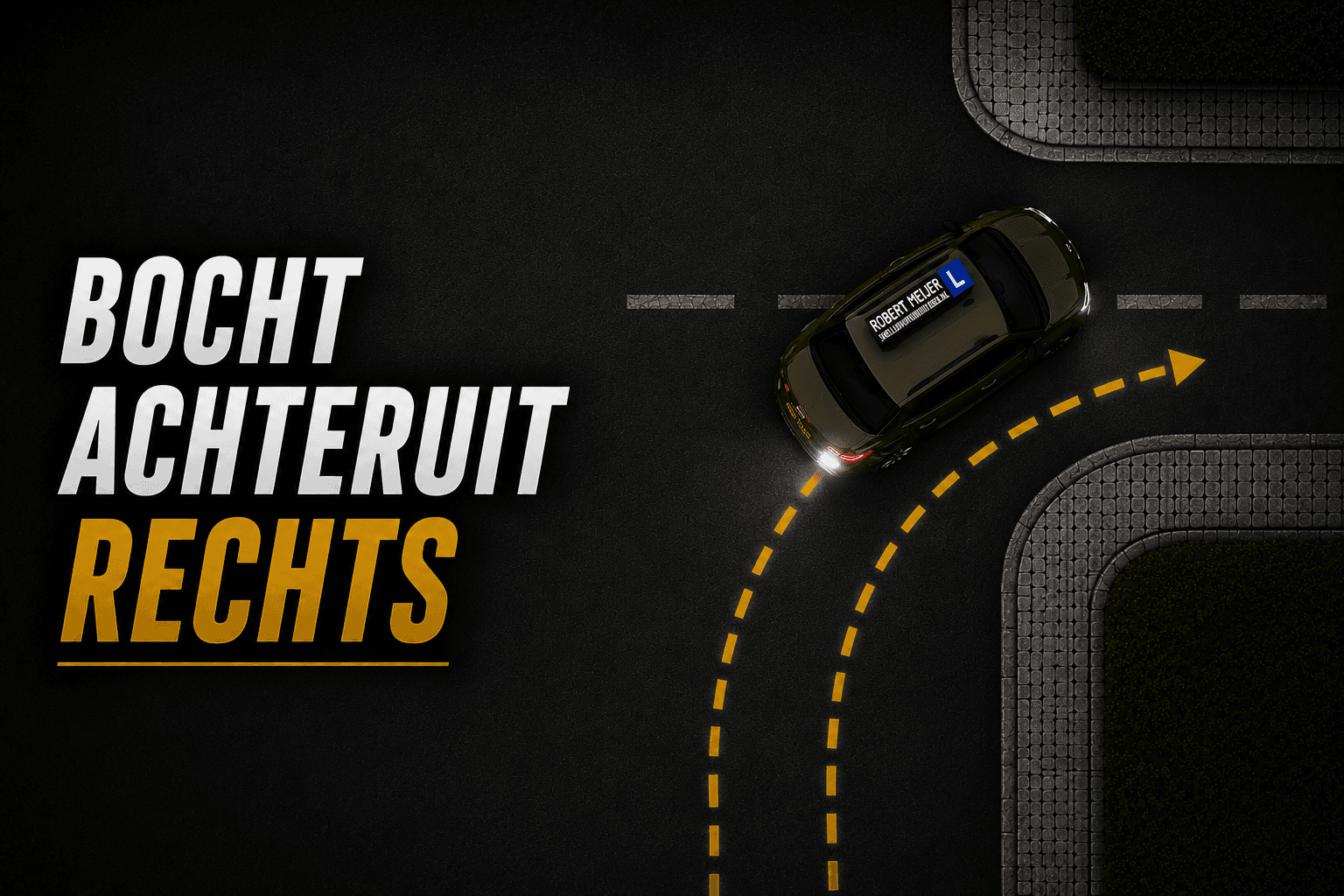 Bocht achteruit naar rechts