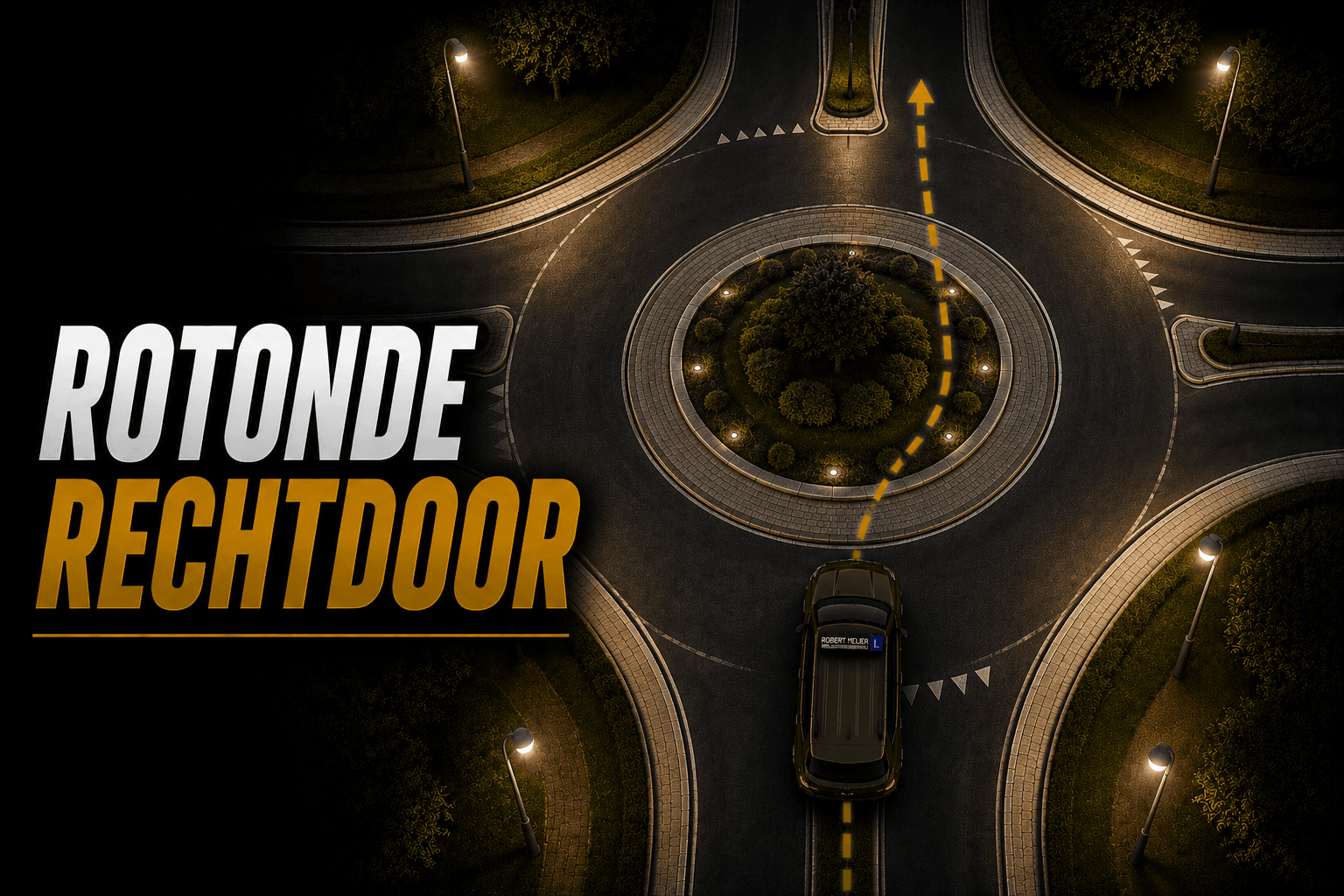 Rotonde rechtdoor